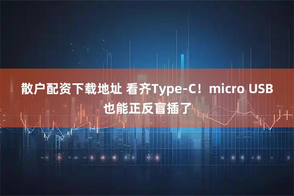 散户配资下载地址 看齐Type-C！micro USB也能正反盲插了