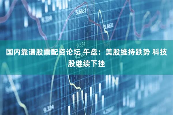 国内靠谱股票配资论坛 午盘：美股维持跌势 科技股继续下挫